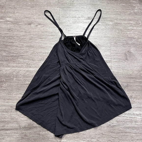 Free People Tank Top Womens Extra Small Black Strap Sleeveless Top Casual Preppy - Picture 1 of 13